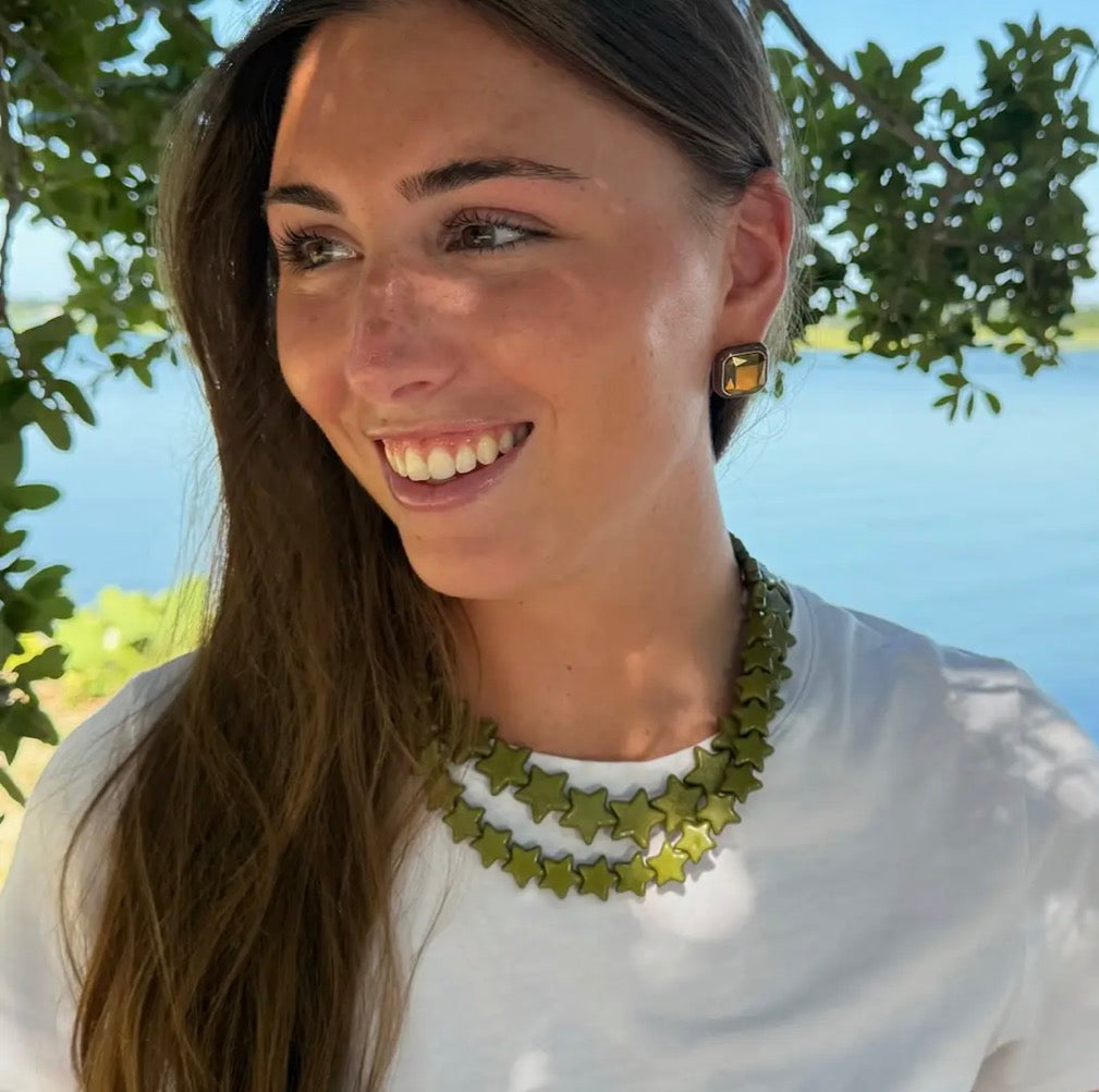 star necklace- green Small
