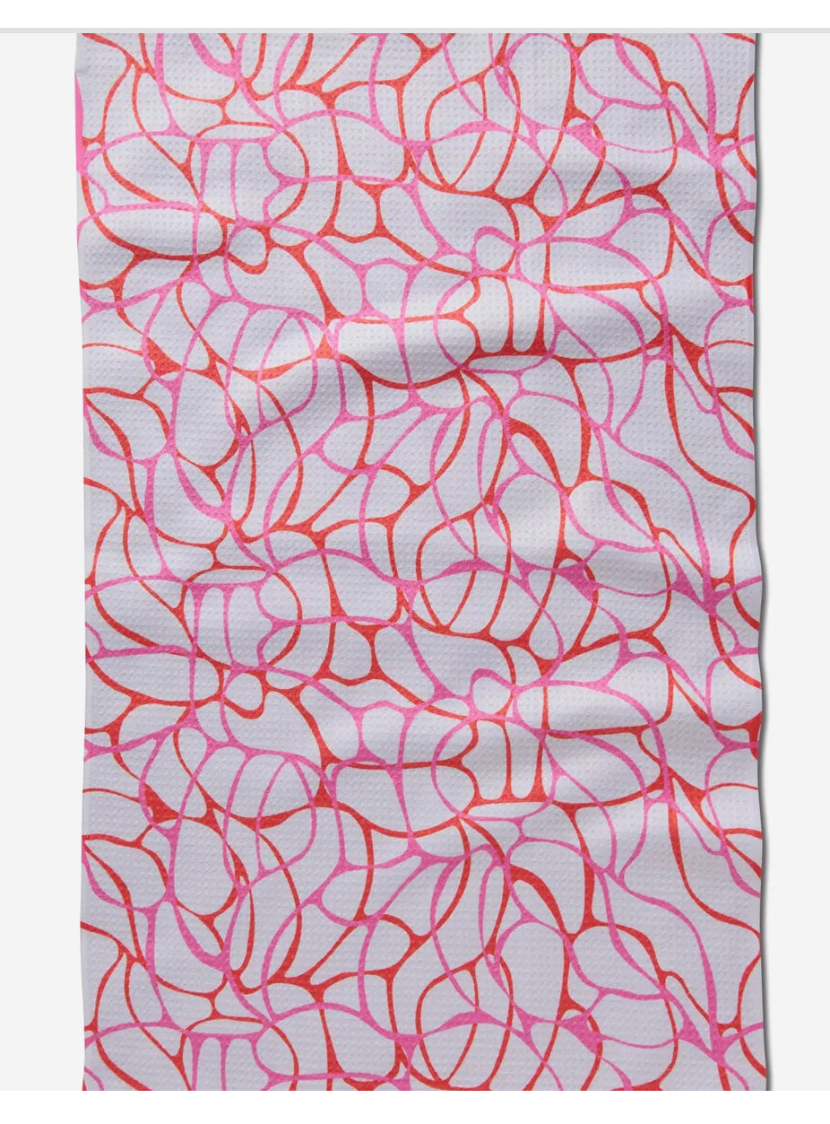 Tea towel - Pink Abstract