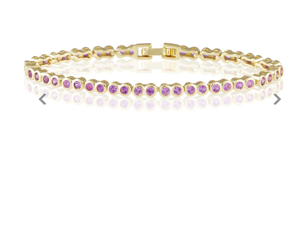 Tennis bracelet- Pink