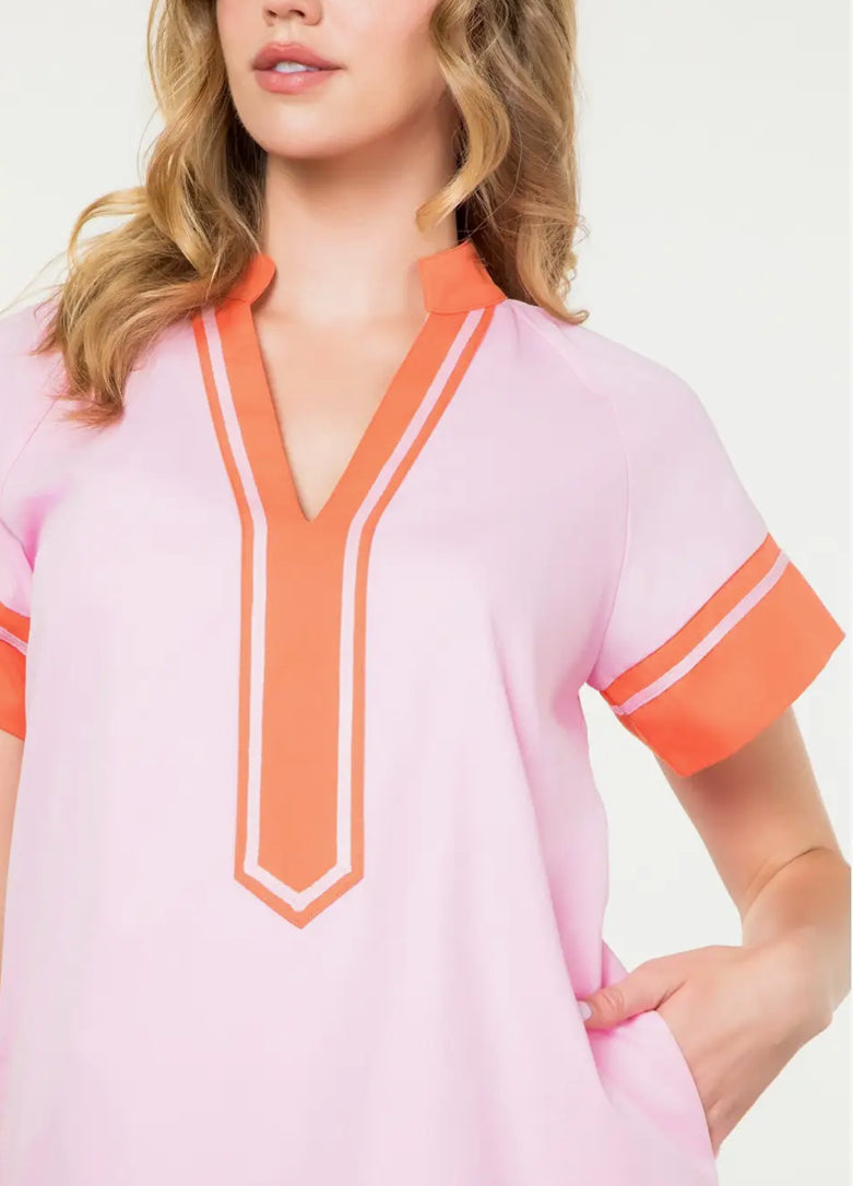 Pink & orange dress