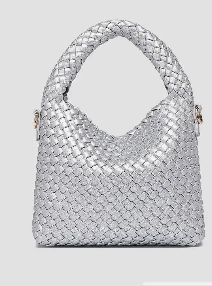 Mini woven crossbody