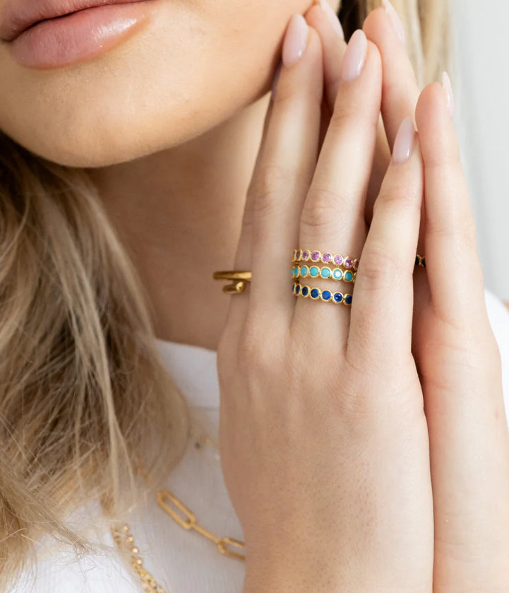 Stackable ring - turquoise