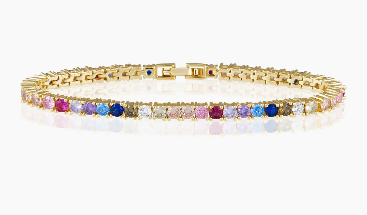 Tennis bracelet- Rainbow
