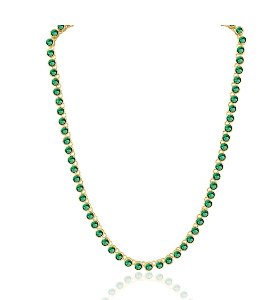 Tennis necklace - Emerald