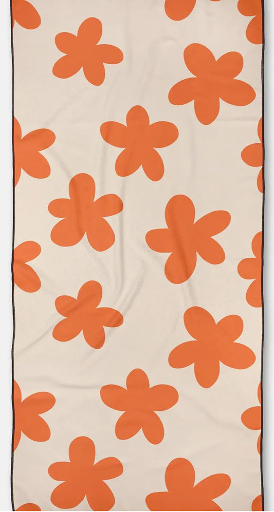 Beach towel - Orange Daisy