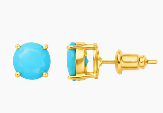 Round Studs- Turquoise