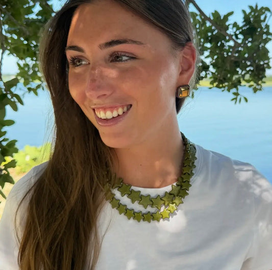 star necklace- green Small