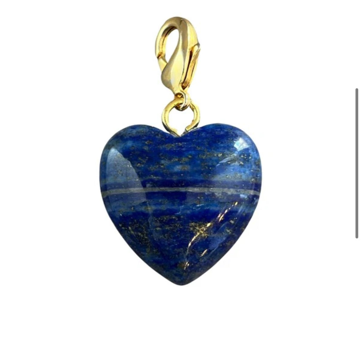 Semi precious Heart charm- opalite