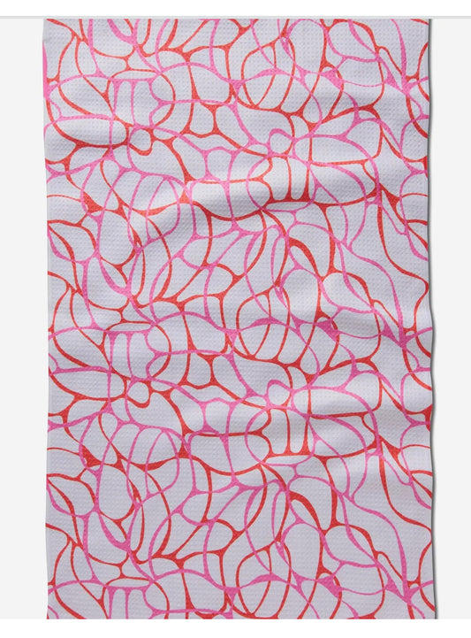 Tea towel - Pink Abstract