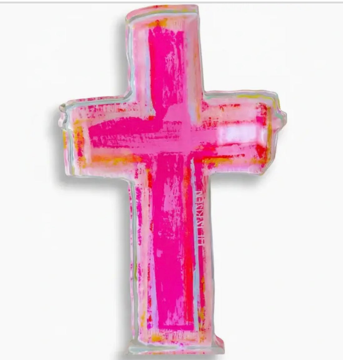 Pink Acrylic Cross- Large