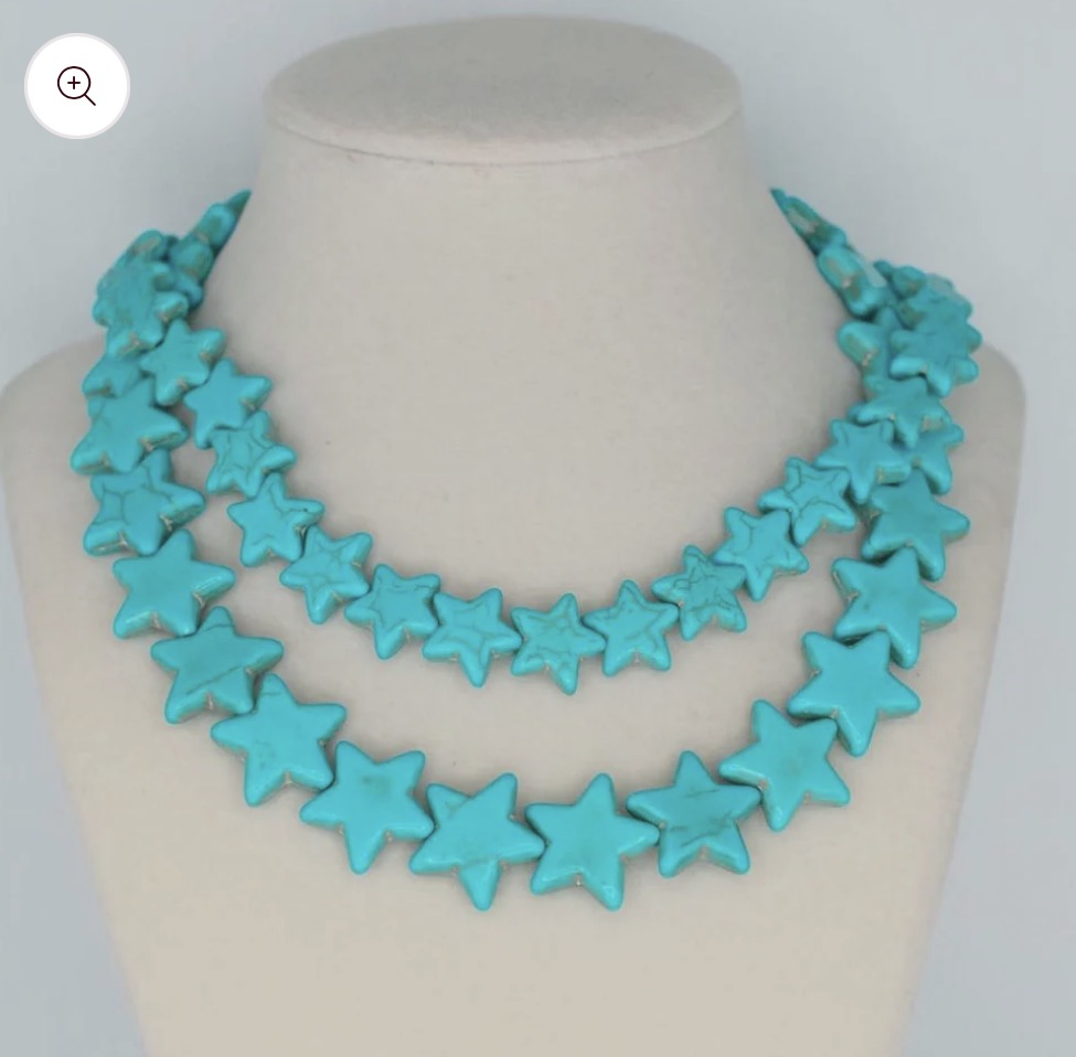 Sea star necklace- Turquoise Large