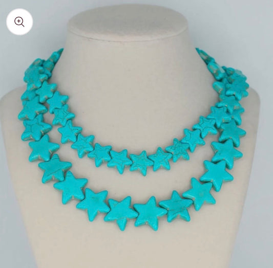 Sea star necklace- Turquoise Large