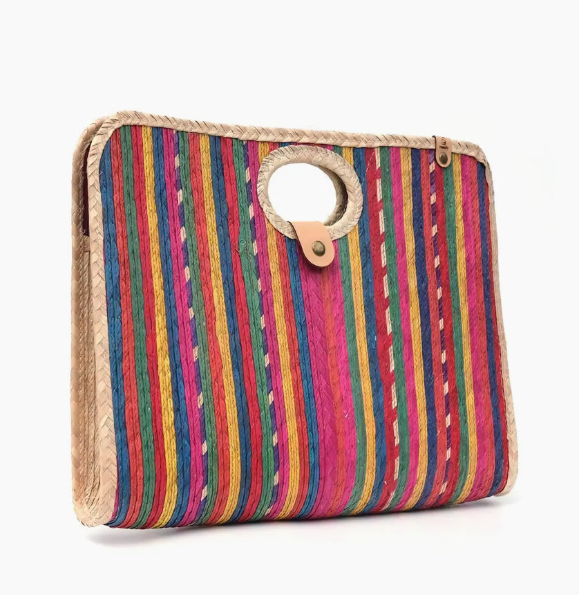 Fiesta woven clutch