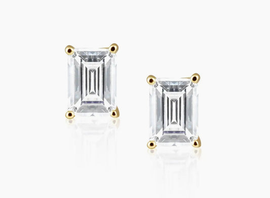 Katie Stud - Emerald Cut