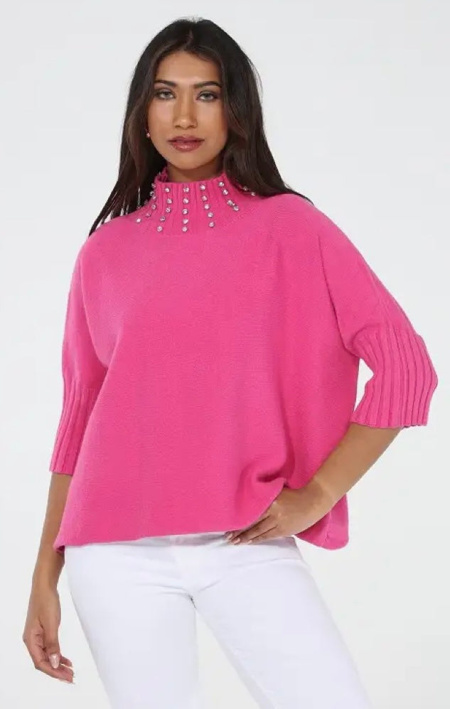 Cassie Sweater- Fuchsia