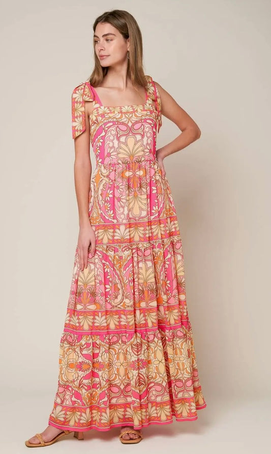 Pink palm dress