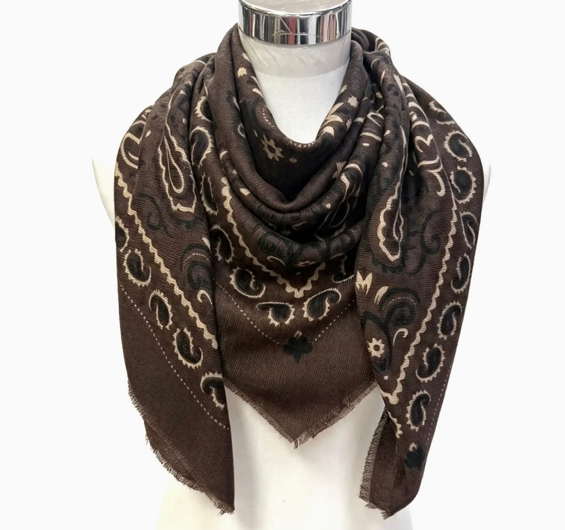 Bandana Scarf  (Brown)