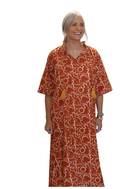 Butterfly kaftan - Rust