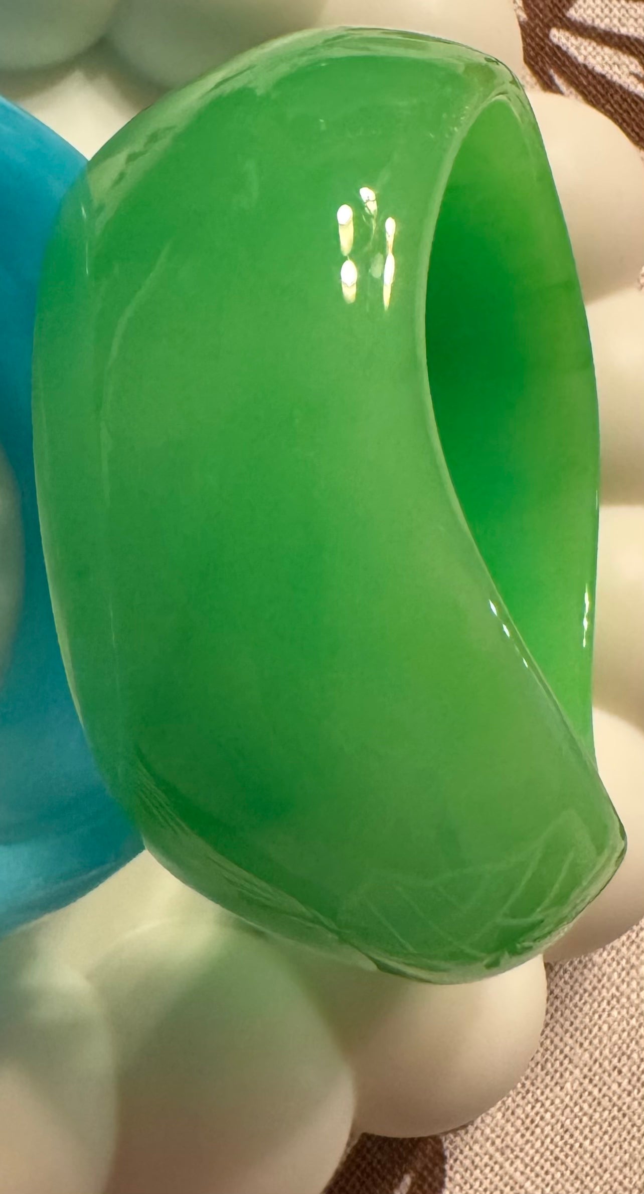 Acrylic green bangle