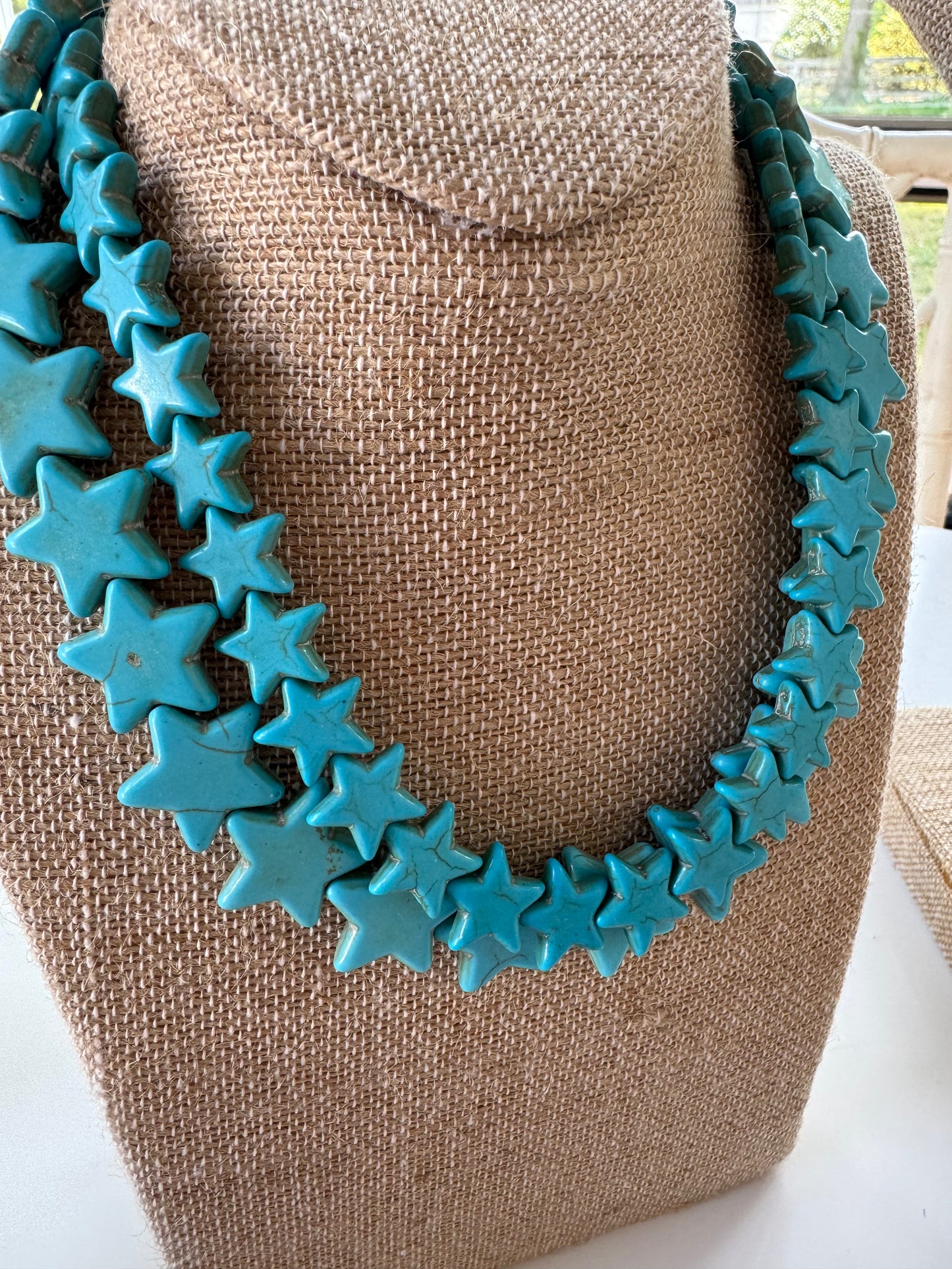 Sea star necklace- Turquoise Large