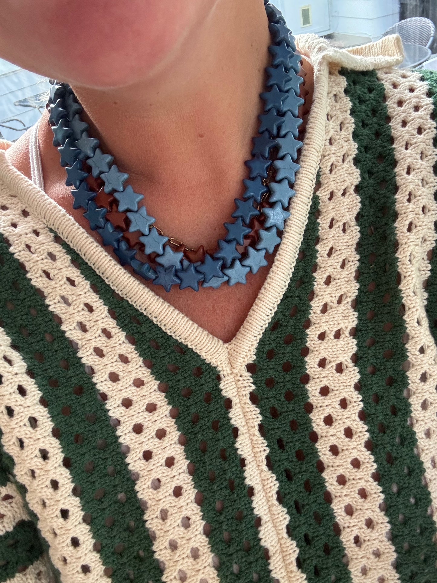star necklace- darker blue Small