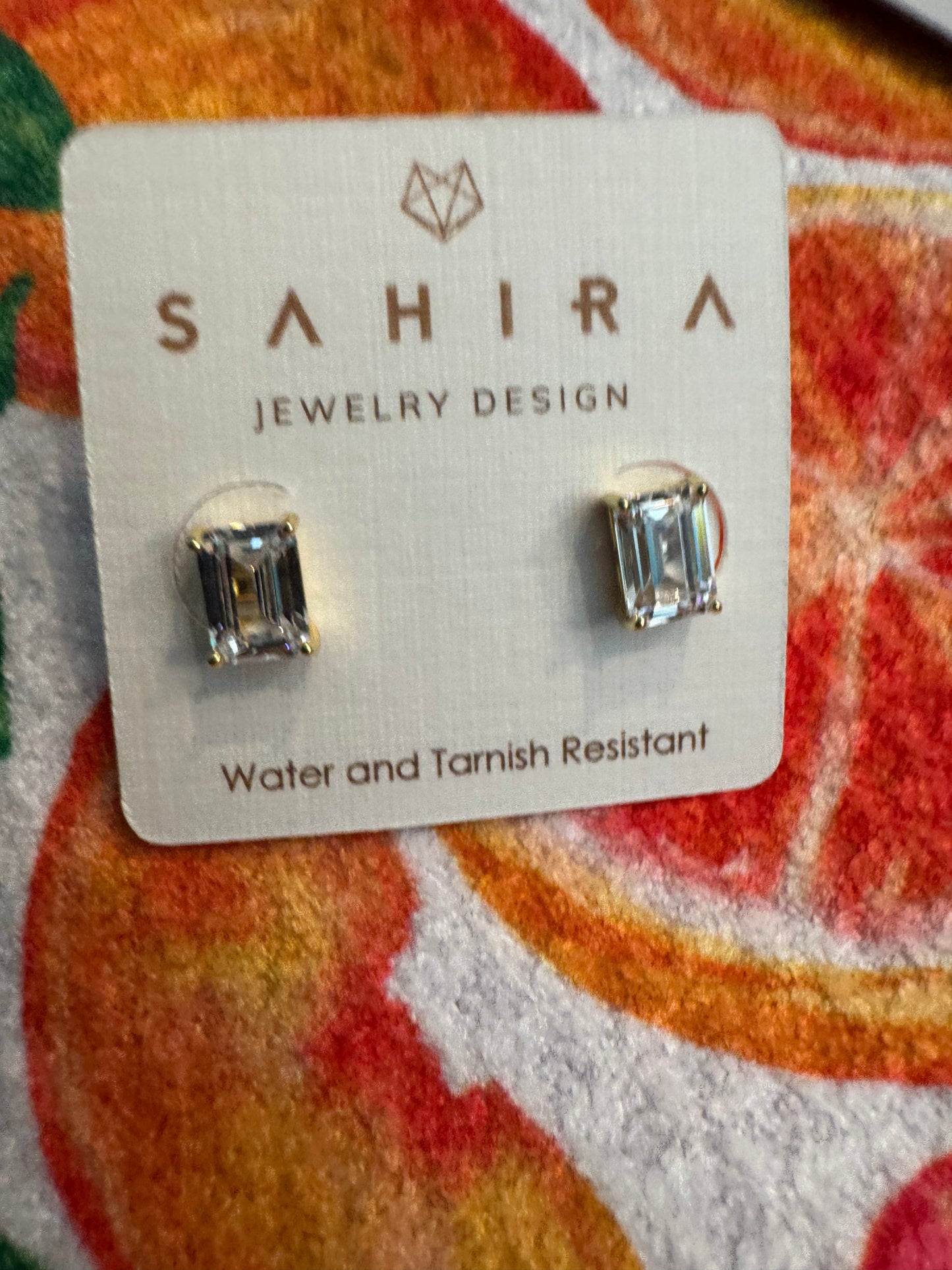 Katie Stud - Emerald Cut