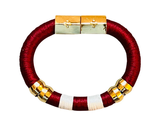 Holst & Lee Maroon and white Bracelet