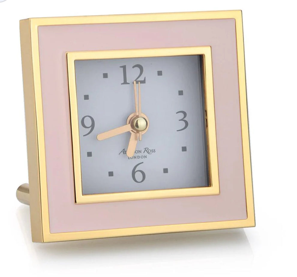 Pink &Gold Square clock