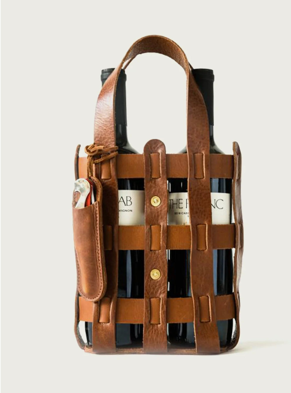 Leather Wine tote